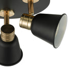 Fry 3 Light Plate Spotlight Black & Rose Gold<br>Matt Black
