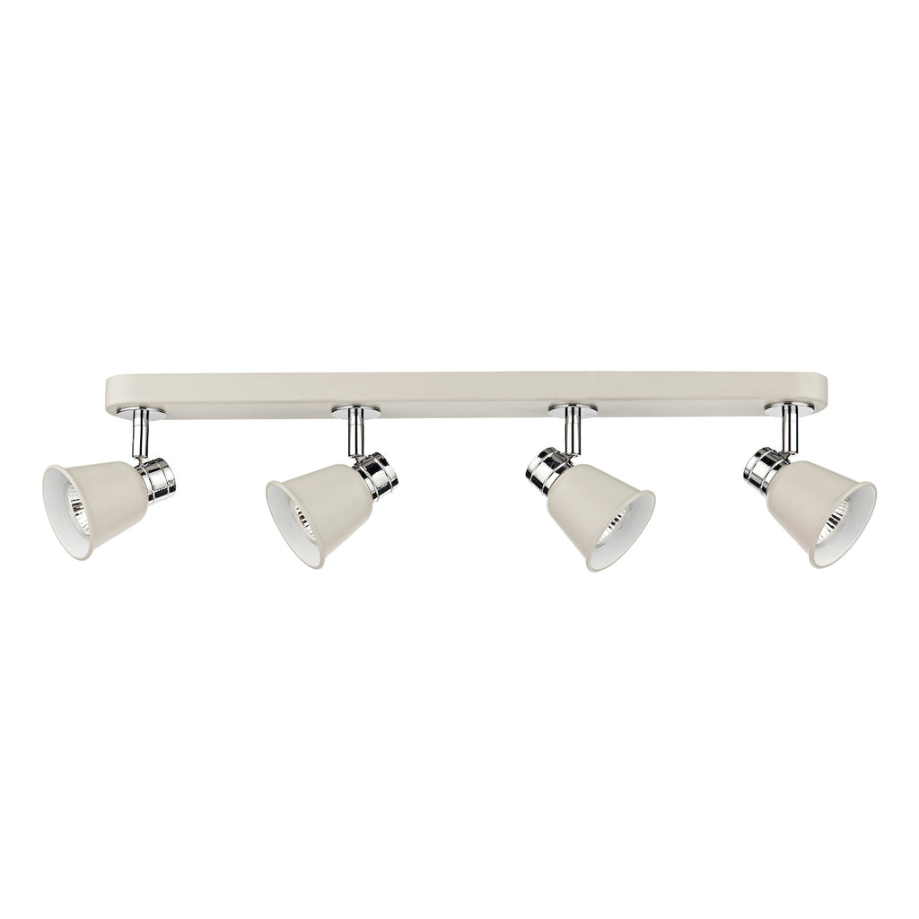 Fry 4 Light Bar Spotlight Cream Polished Chrome<br>Matt Cream