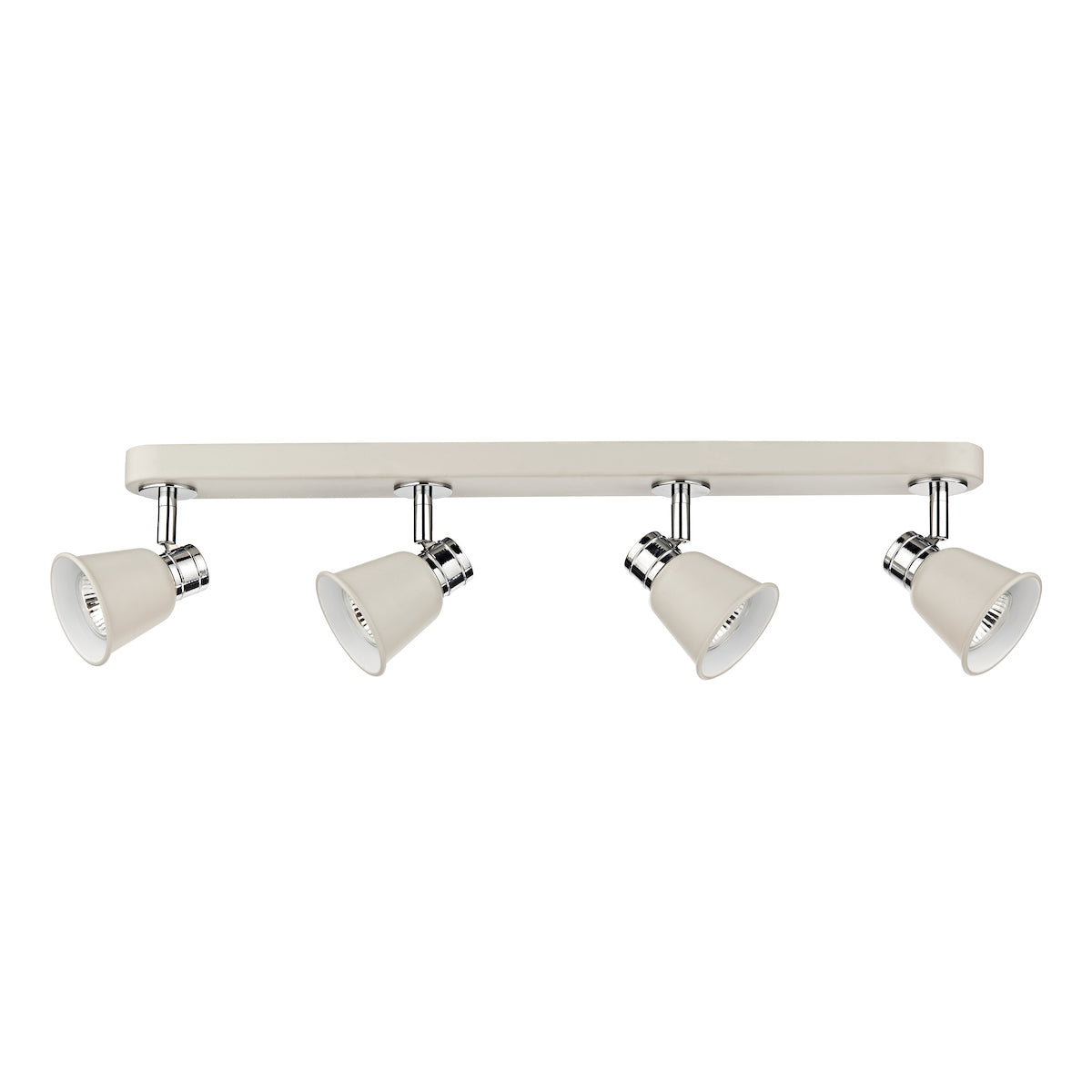 Fry 4 Light Bar Spotlight Cream Polished Chrome<br>Matt Cream