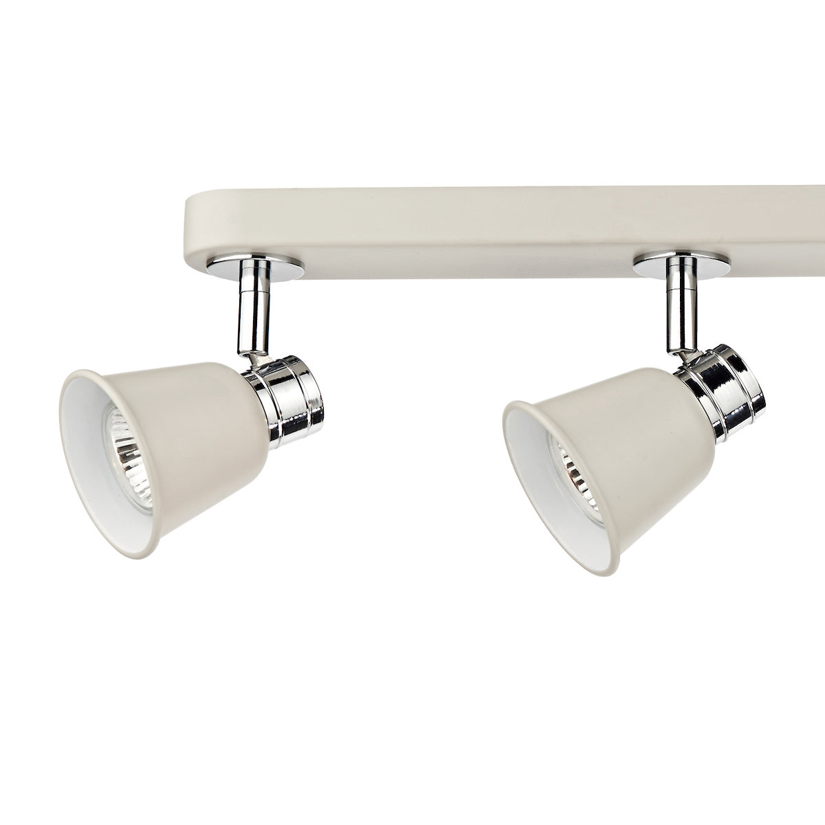 Fry 4 Light Bar Spotlight Cream Polished Chrome<br>Matt Cream