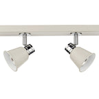 Fry 4 Light Bar Spotlight Cream Polished Chrome<br>Matt Cream