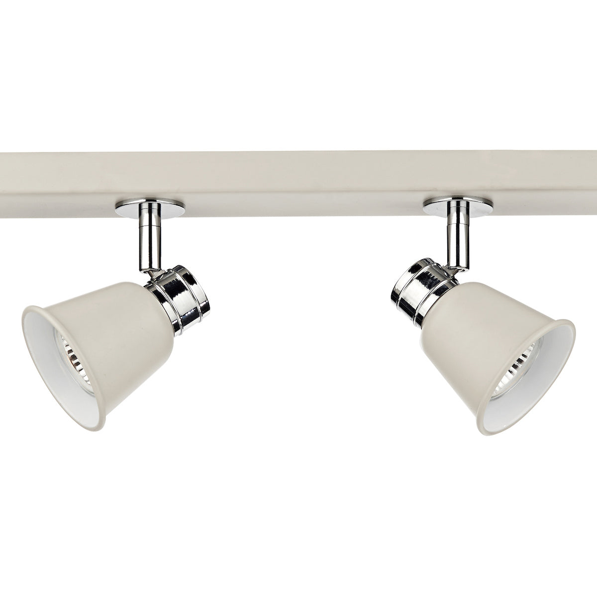 Fry 4 Light Bar Spotlight Cream Polished Chrome<br>Matt Cream