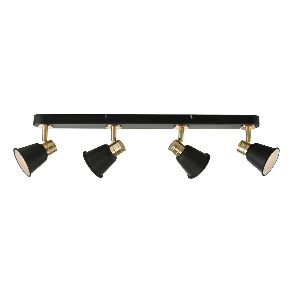 Fry 4 Light Bar Spotlight Black & Rose Gold<br>Matt Black