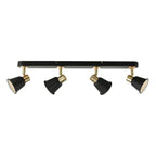 Fry 4 Light Bar Spotlight Black & Rose Gold<br>Matt Black