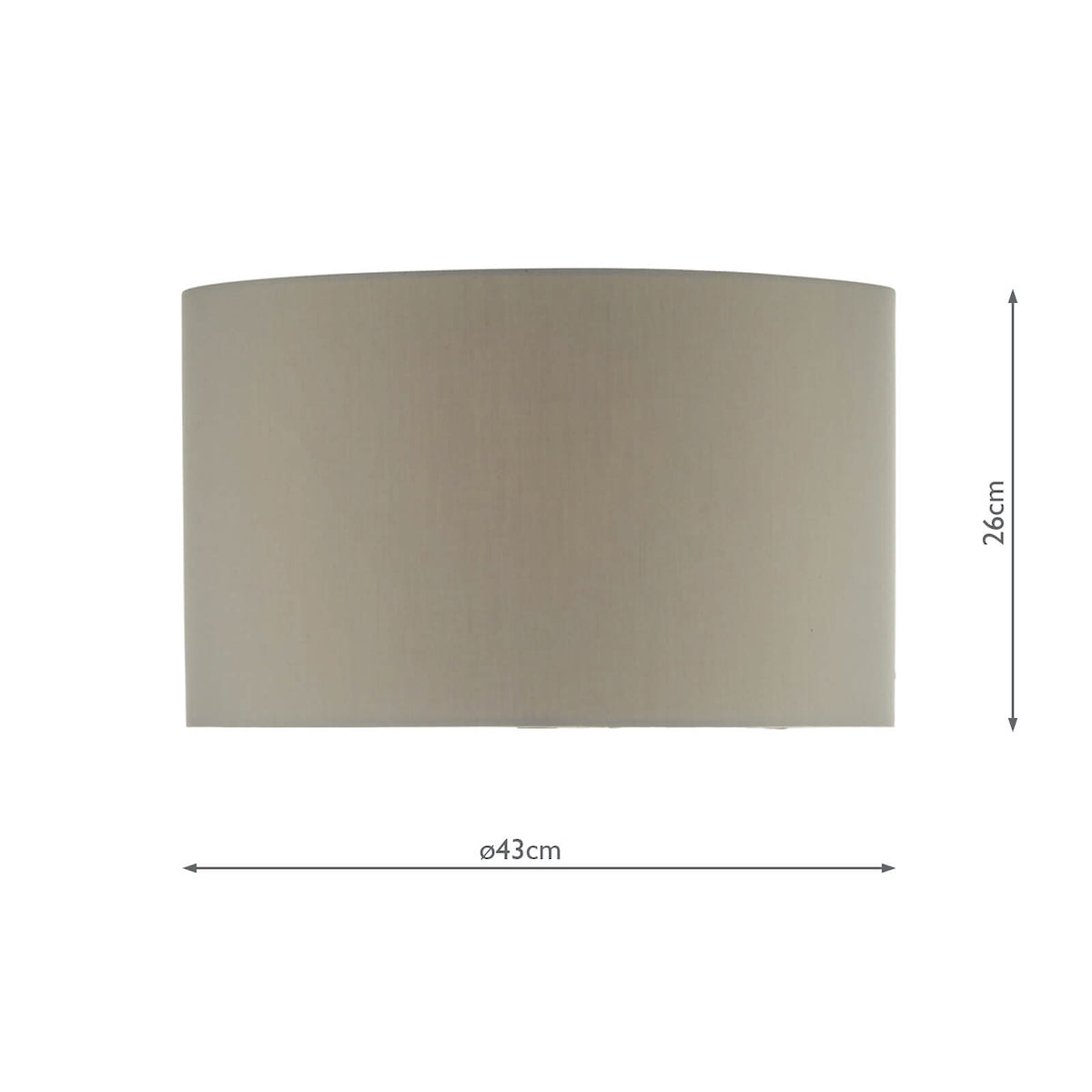 Funchal Grey Cotton Drum Shade 43cm<br>Grey