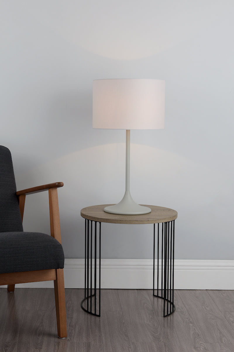 Funchal Table Lamp Grey With Shade <br>Matt Grey
