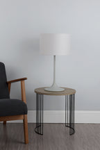 Funchal Table Lamp Grey With Shade <br>Matt Grey