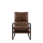 Foix Lounger Brown Leather