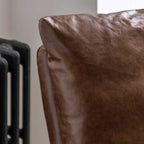 Foix Lounger Brown Leather