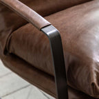Foix Lounger Brown Leather