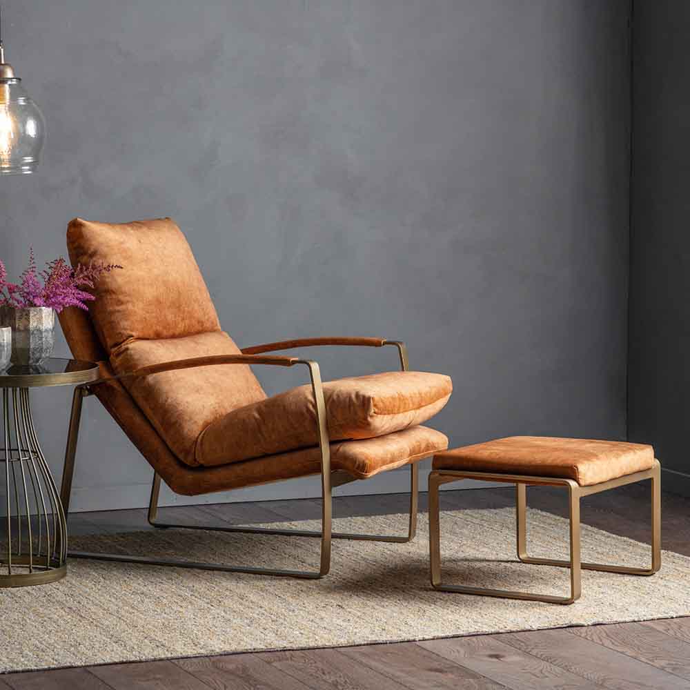 Foix Lounger Ochre