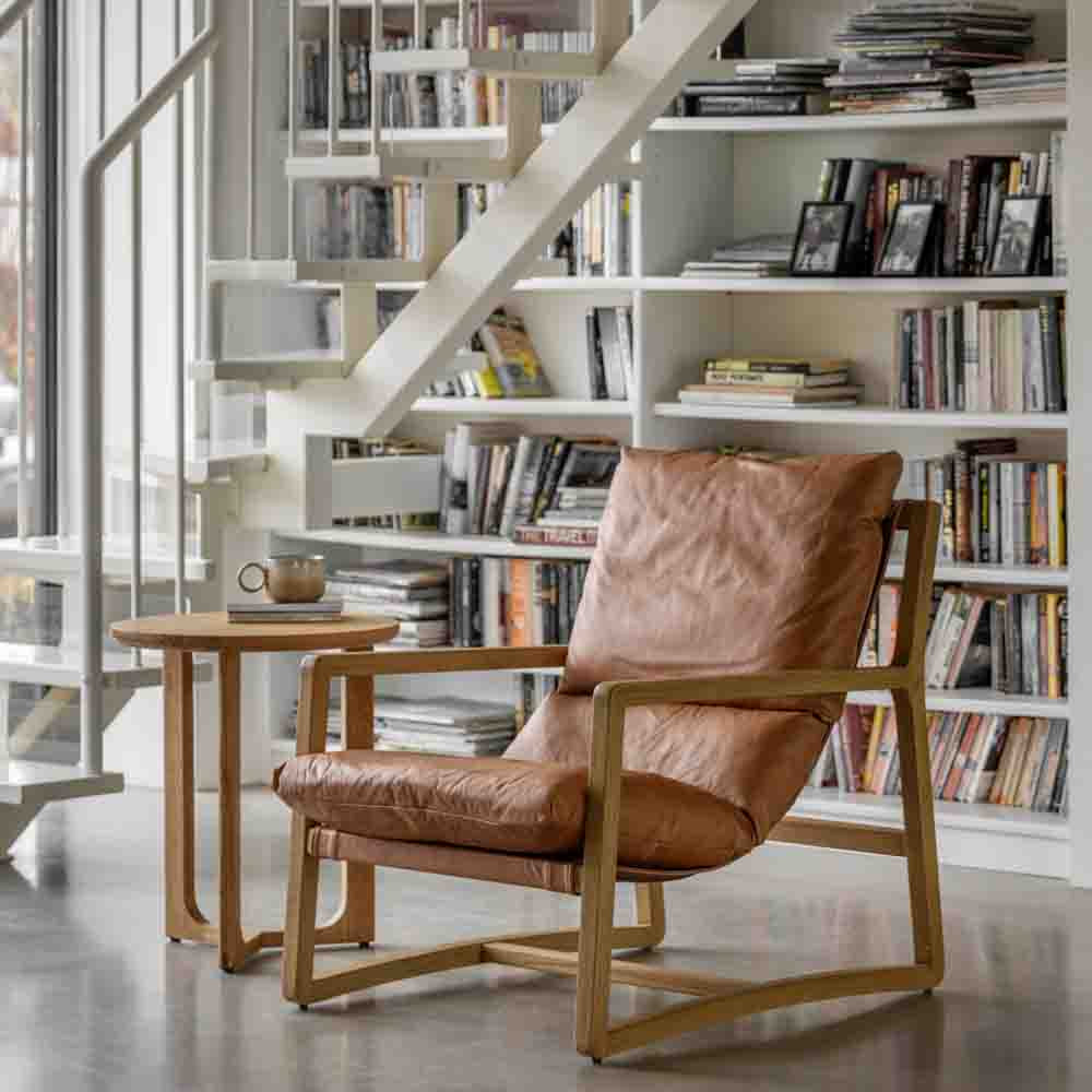 Brome Lounge Chair Vint Brown Leather