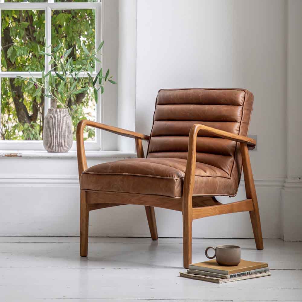 Busan Armchair Vintage Brown Leather