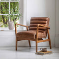 Busan Armchair Vintage Brown Leather