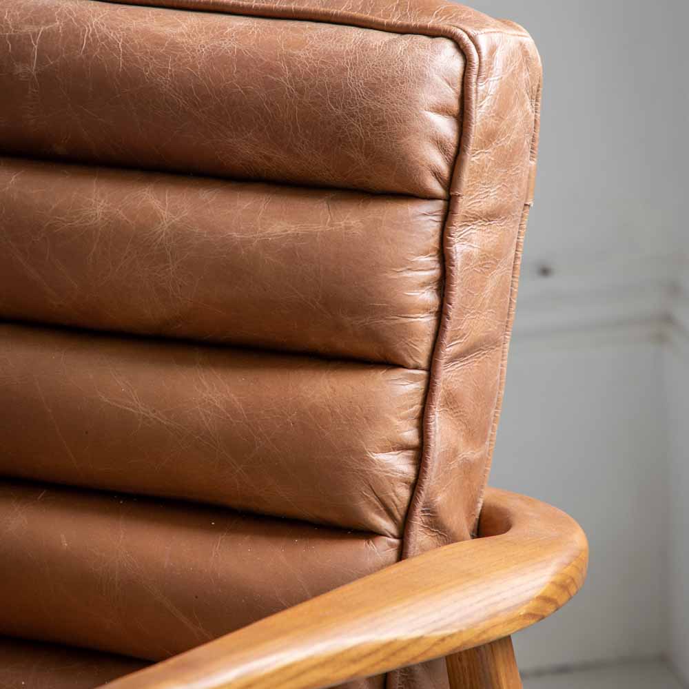 Busan Armchair Vintage Brown Leather