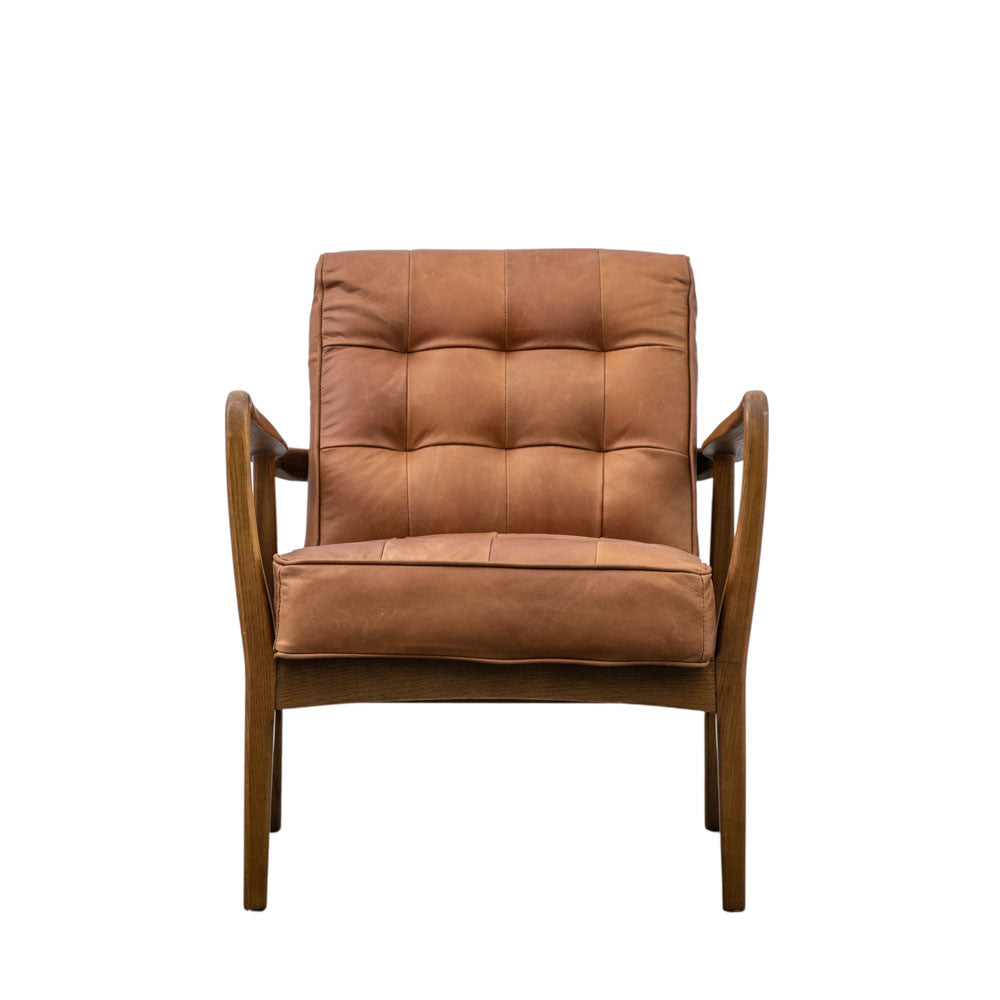 Wigan Armchair Vintage Brown Leather