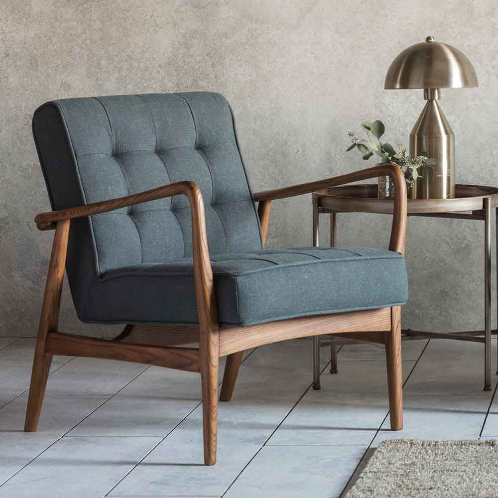 Wigan Armchair Dark Grey Linen