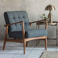 Wigan Armchair Dark Grey Linen