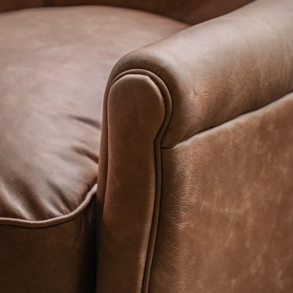 Buckingham Chair Vintage Brown Leather