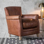 Buckingham Chair Vintage Brown Leather