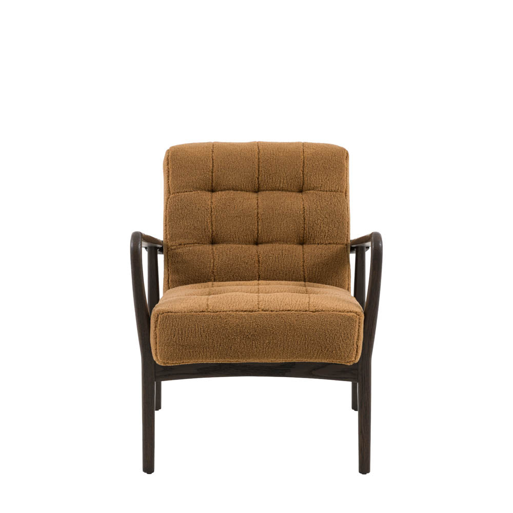 Wigan Armchair Ochre Faux Sheepskin