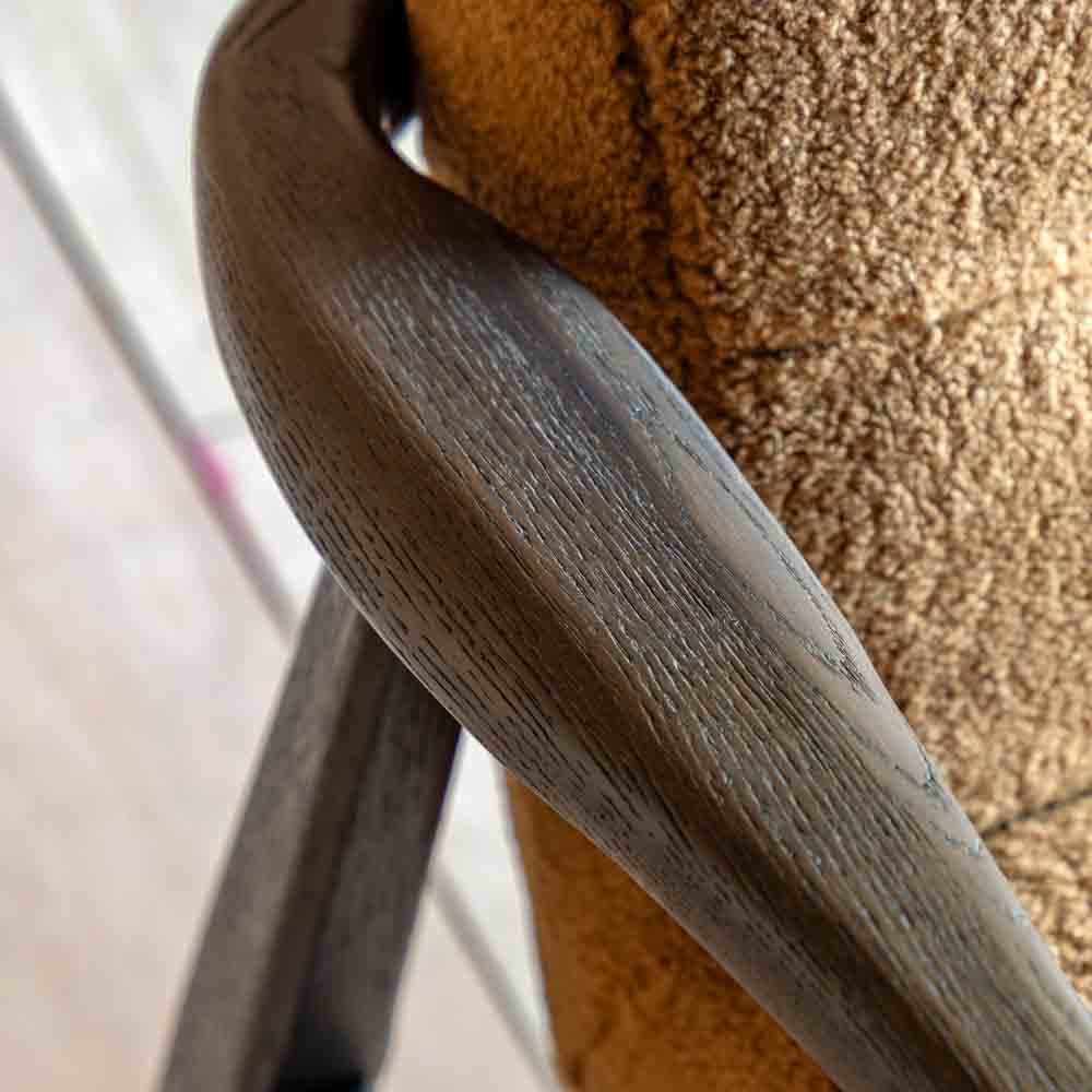 Wigan Armchair Ochre Faux Sheepskin