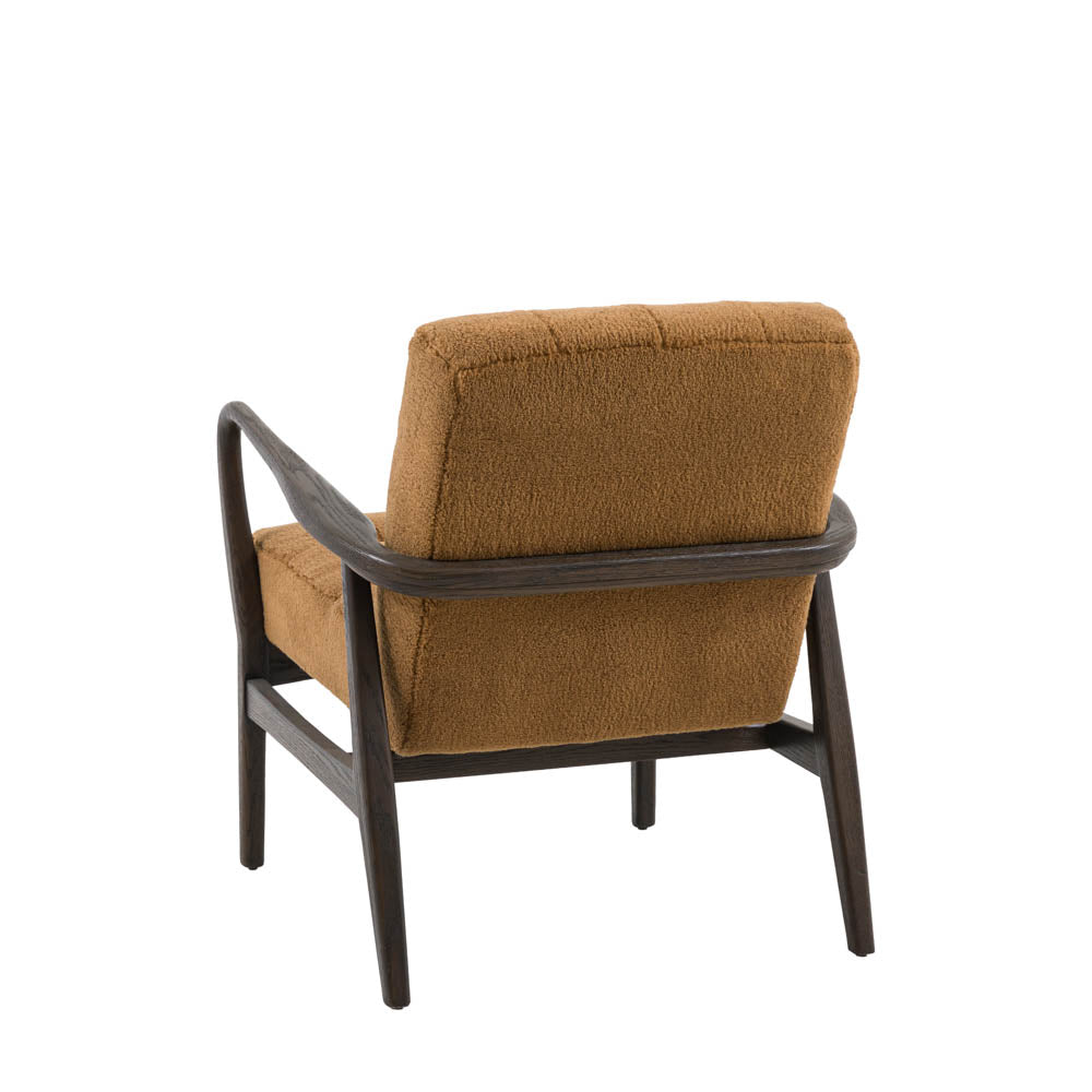 Wigan Armchair Ochre Faux Sheepskin