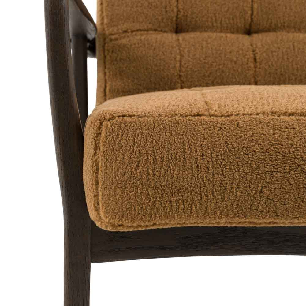Wigan Armchair Ochre Faux Sheepskin