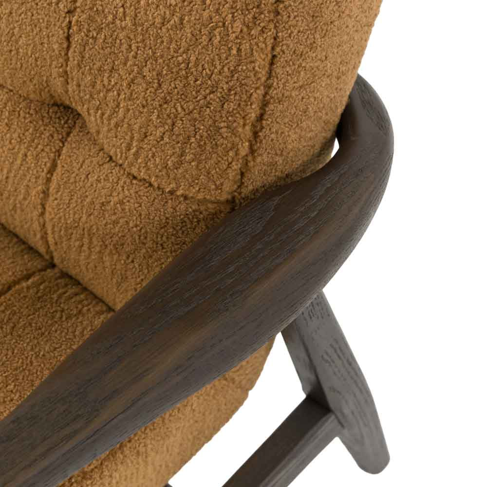 Wigan Armchair Ochre Faux Sheepskin
