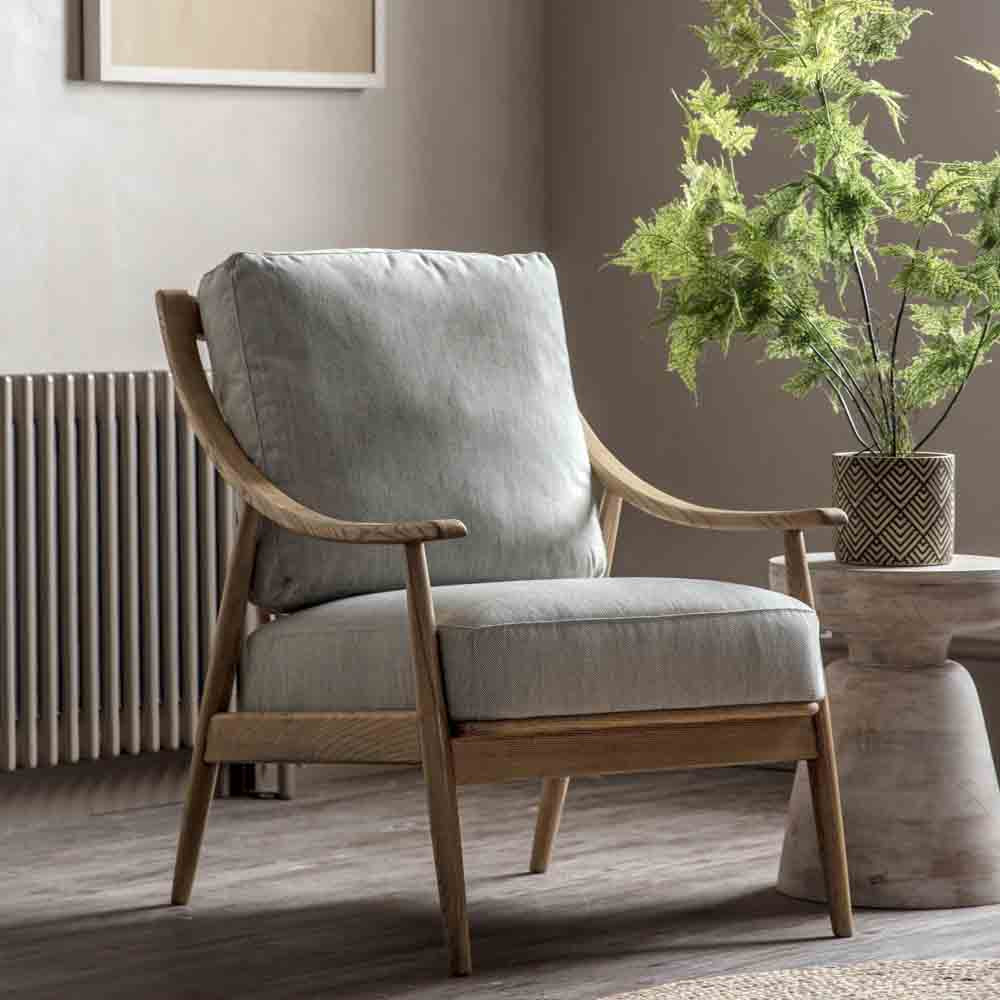 Mumbai Armchair Natural Linen