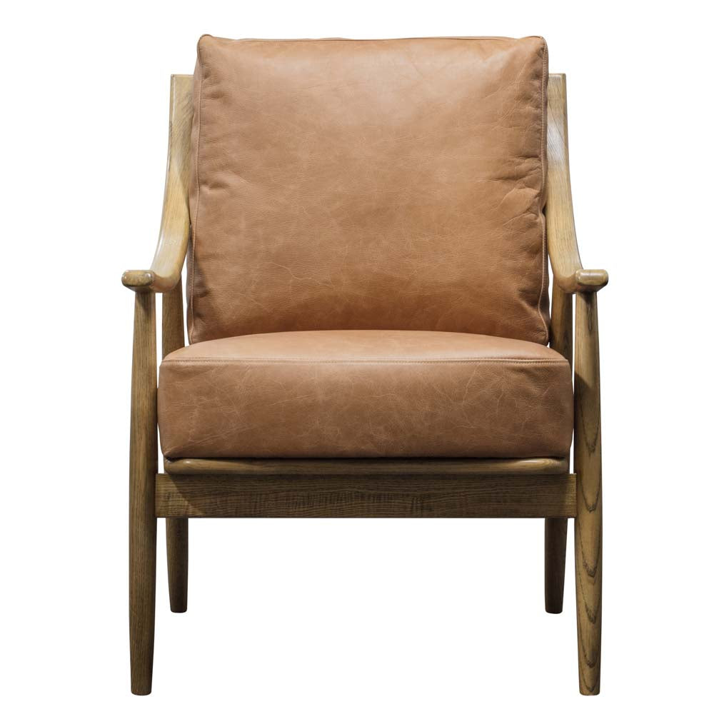 Mumbai Armchair Brown Leather