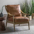 Mumbai Armchair Brown Leather