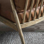 Mumbai Armchair Brown Leather