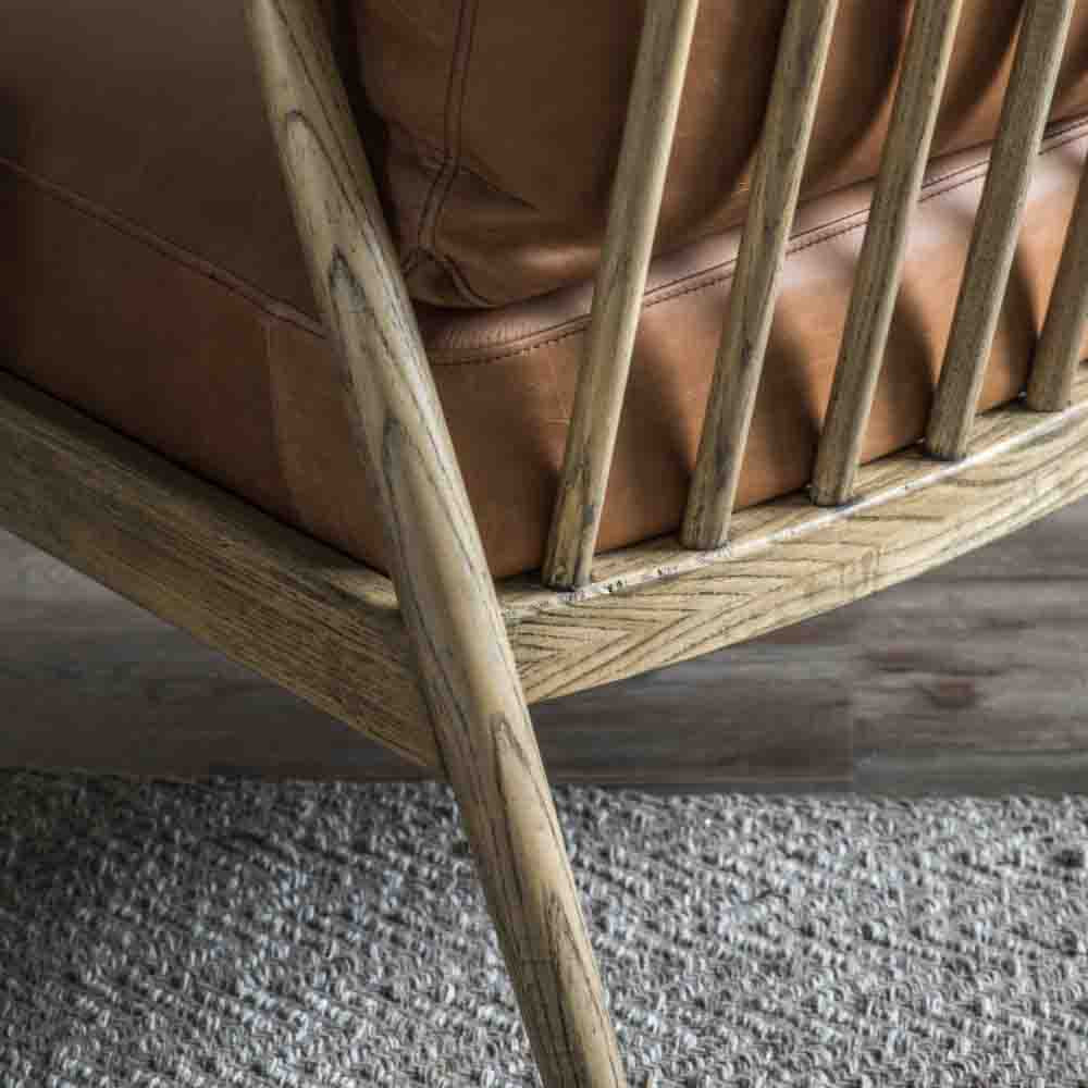 Mumbai Armchair Brown Leather