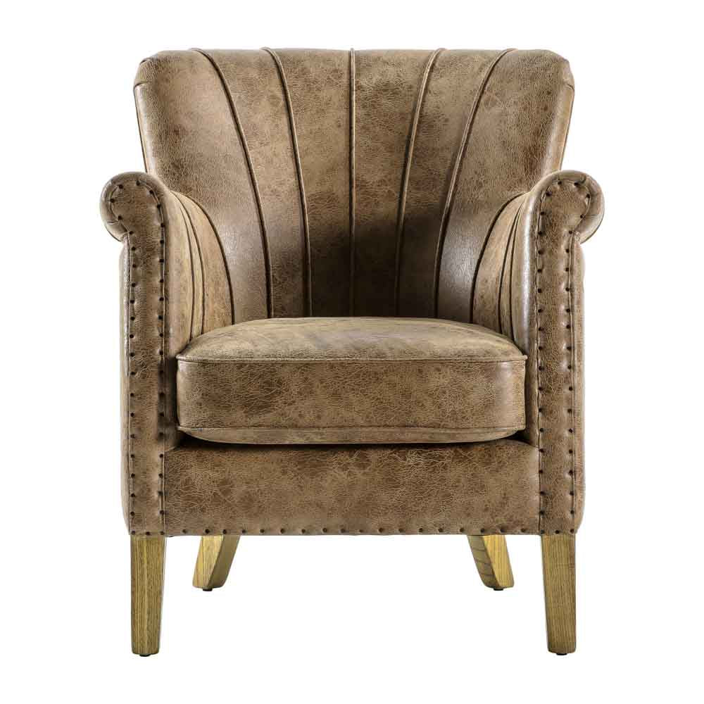 Kobe Armchair Brown Leather