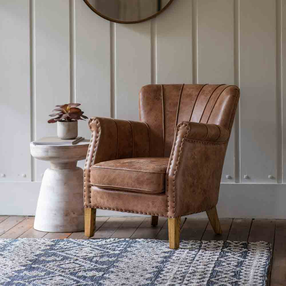 Kobe Armchair Brown Leather