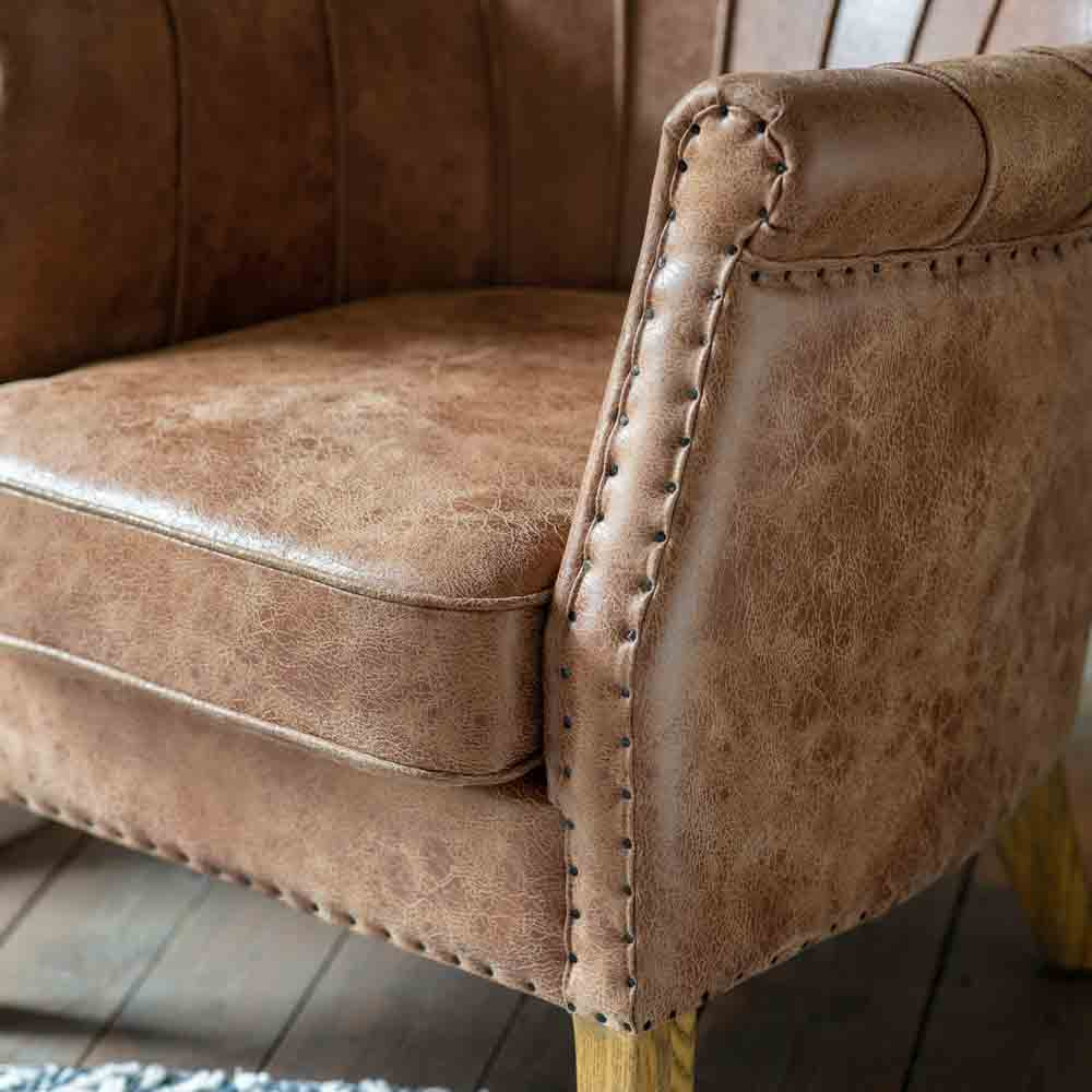 Kobe Armchair Brown Leather