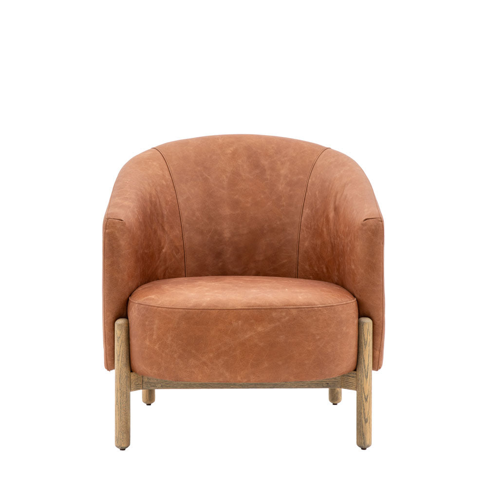 Wolfsberg Armchair Vintage Brown Leather