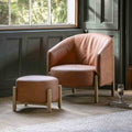 Wolfsberg Armchair Vintage Brown Leather
