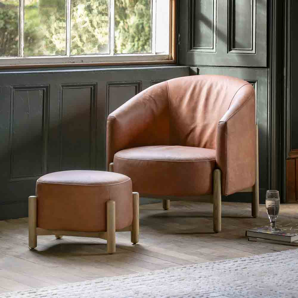 Wolfsberg Armchair Vintage Brown Leather