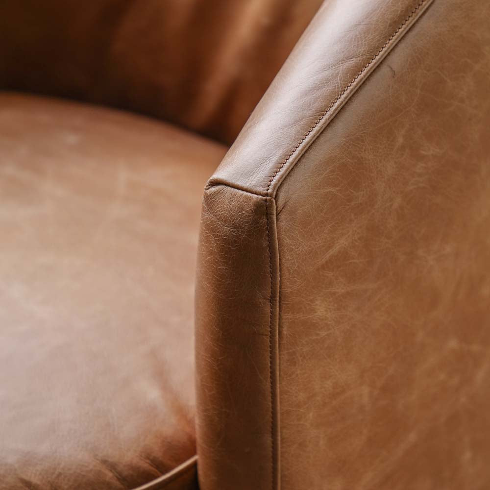 Wolfsberg Armchair Vintage Brown Leather