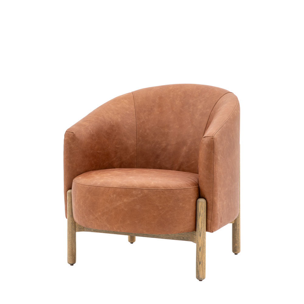 Wolfsberg Armchair Vintage Brown Leather
