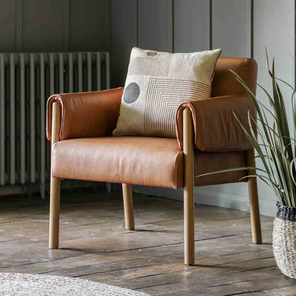 Avon Armchair Brown Leather