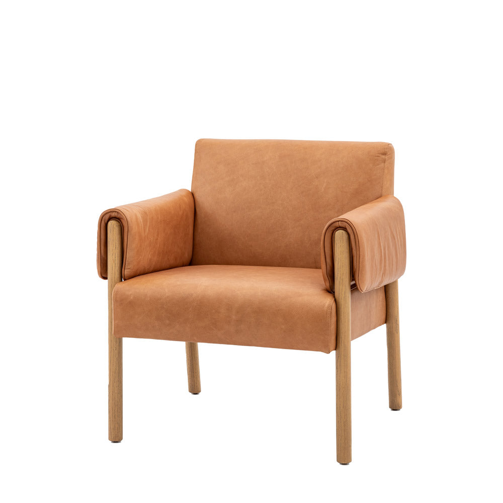 Avon Armchair Brown Leather