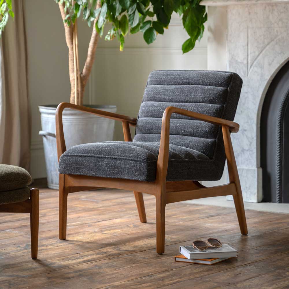 Busan Armchair Charcoal Boucle