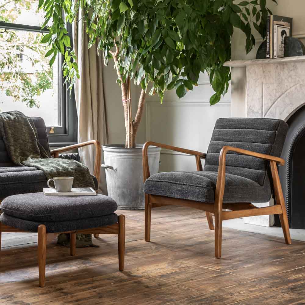 Busan Armchair Charcoal Boucle