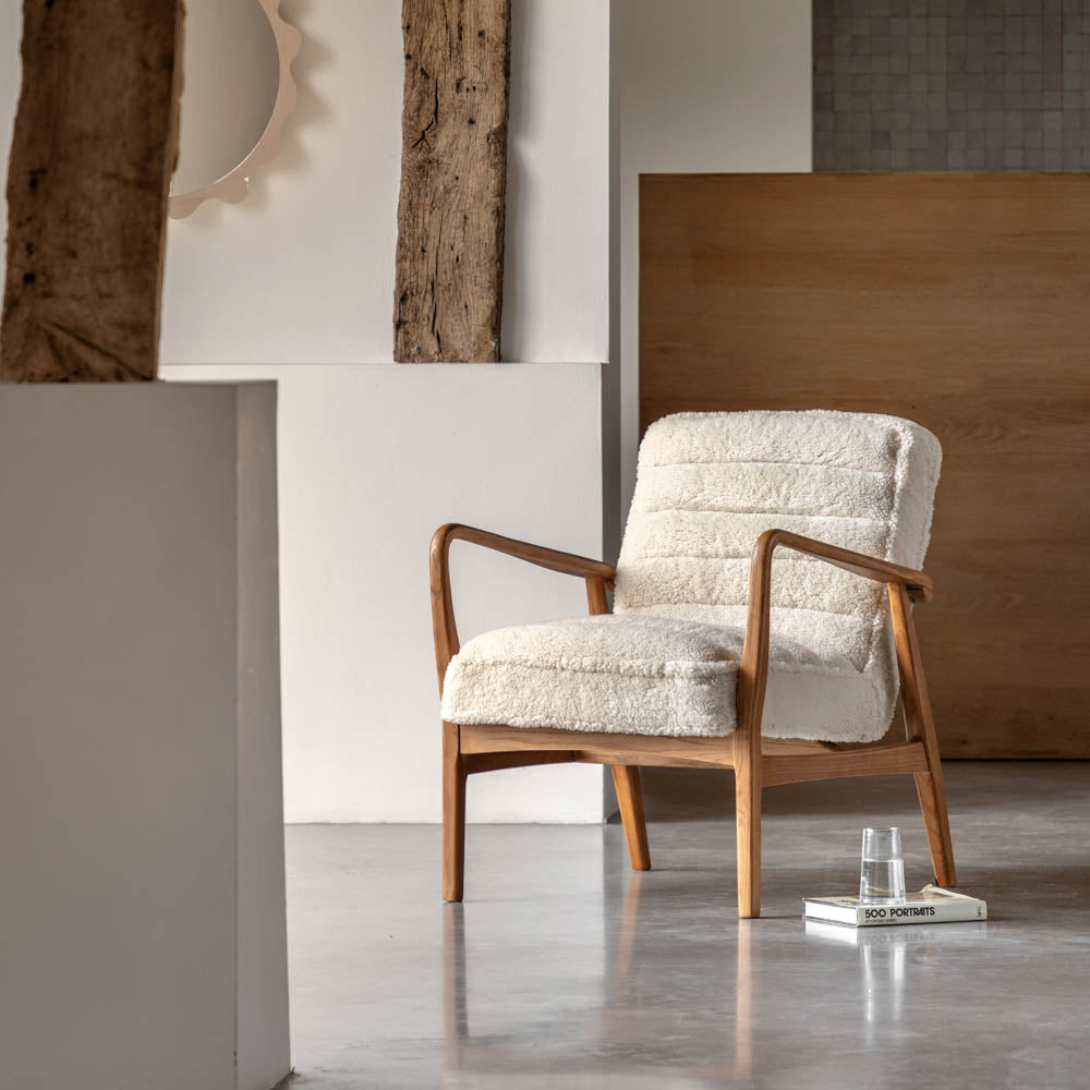Busan Armchair Cream Sheepskin