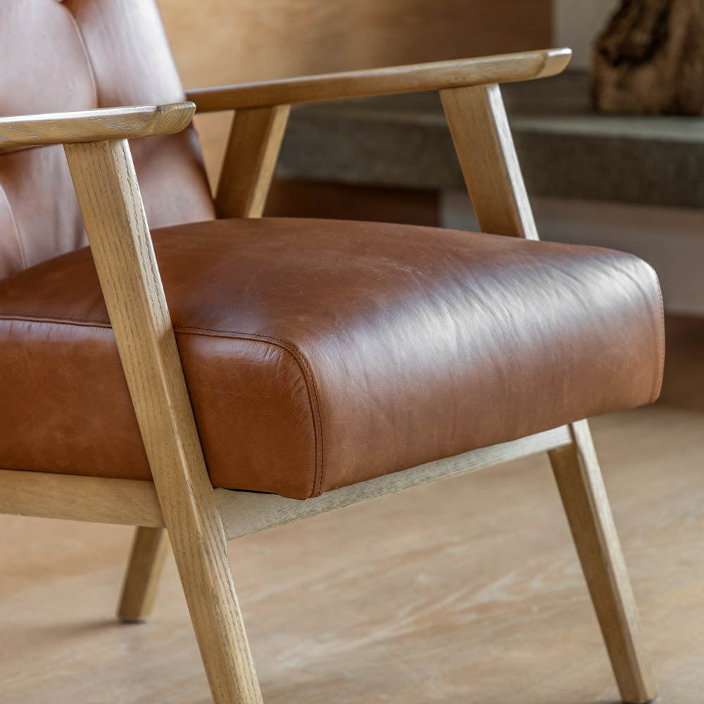 Whitehall Armchair Antique Brown Leather