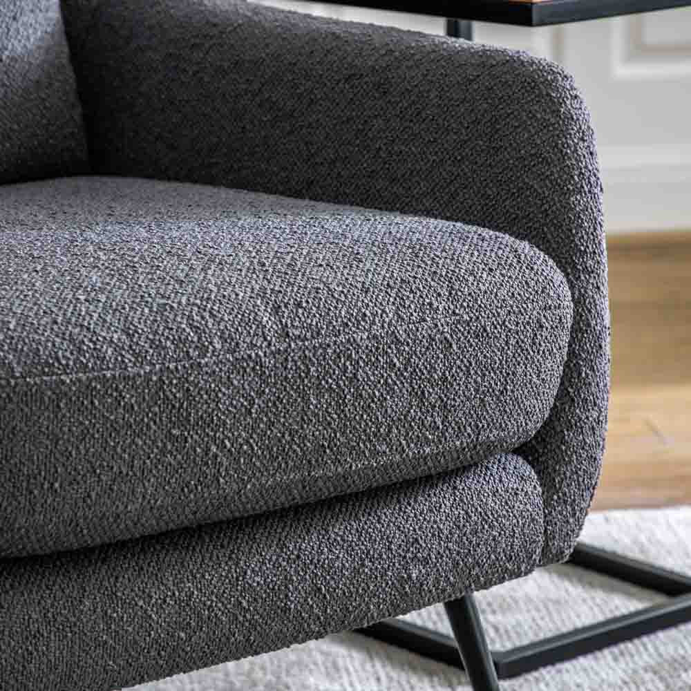 Quebec Armchair Dark Grey Linen