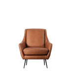 Quebec Armchair Brown Leather